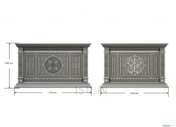 Church furniture (MBC_0021) 3D model for CNC machine